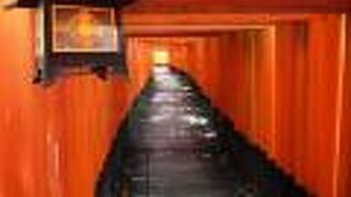 山中に続く朱色の鳥居トンネルが神秘的　～　伏見稲荷大社 千本鳥居