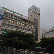 江ノ電の駅が入っているデパート