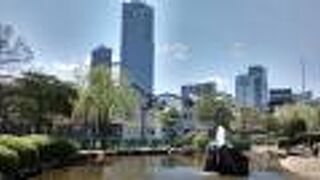 隅田川対岸の佃公園からバッチリ眺められて、新旧のコントラストが最高