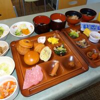 朝食バイキングの一例。