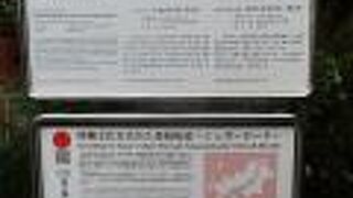 入り口の石門が有名