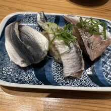 こはだ、鰯、鯵