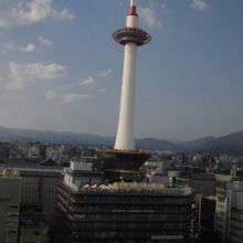 街中からの京都タワー