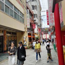 南北に延びる中華街