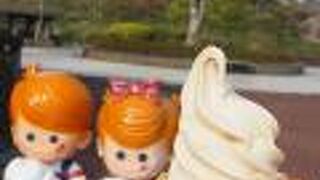 コーヒー味のソフトクリームが美味！