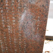 坂の説明の石碑。