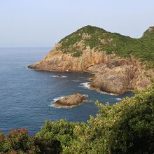 臼婆展望台からみた海岸の景観