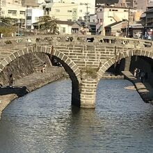 イマイチな時間帯の眼鏡橋