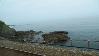 日本海に一番近い駅を通って