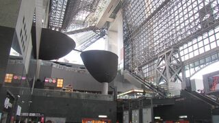 巨大な吹き抜けの迫力ある駅舎