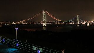 淡路SA上り線は明石海峡大橋の好展望地