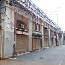 高架下は事務所や駐車場