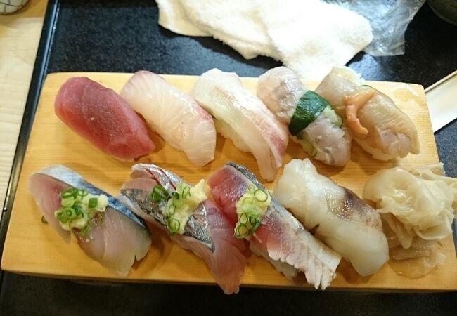 上にぎり寿司をいただきました