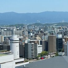 福岡空港方面風景　飛び立つ飛行機が見えました