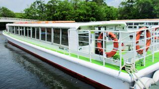 30分の乗船　大沼湖遊覧船に乗って景色を楽しんだ