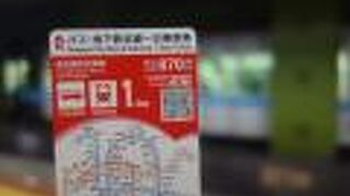 バス・地下鉄の一日乗車券は870円です。