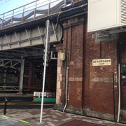 神田駅プラットホーム下の高架橋