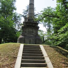 小高い上にある石碑