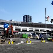 訪問時は駅ターミナルや駅前広場の工事中でしたが、、、