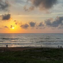 道の駅　高松からの夕陽