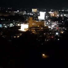 客室から見える芦原温泉街の夜景