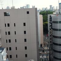 ホテルの部屋の窓から南側を見ると、新宿御苑が見える。