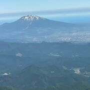 青森着陸あたりから見えた山