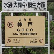 「はなもも」で有名な「わたらせ渓谷鉄道の駅」