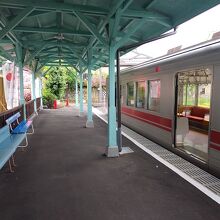 別所温泉駅にて