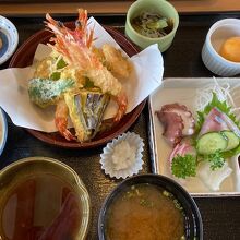 天ぷらと小刺身