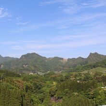 鉄橋から見る山並み