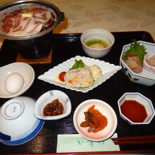 定食プラン 夕食の一例。