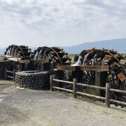 今年も稼働した日本最古の三連水車