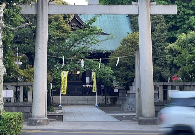 環七沿いにある神社です