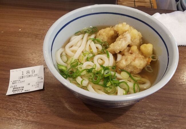 温とり天かけうどん