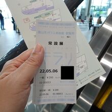 常設展示室はチケットが必要です（200円）