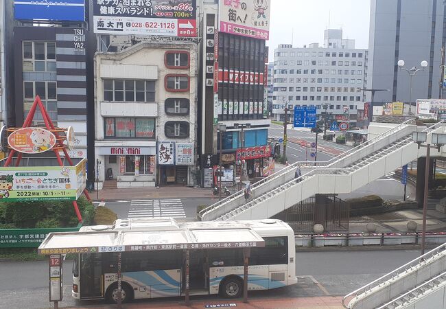 宇都宮駅前ロータリーにあります