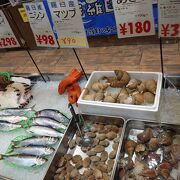 知床の海の幸！とお土産品が少し