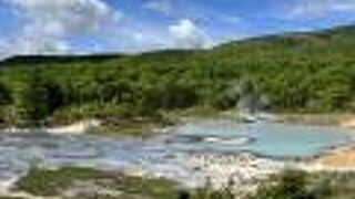 やけど注意の看板有り