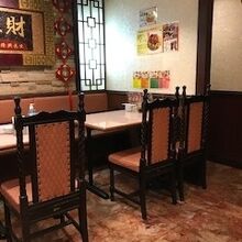 中華街のあるお店の店内で