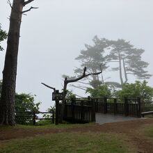 霧で覆われた展望台