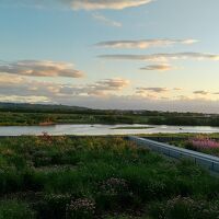 客室からの十勝川の眺望