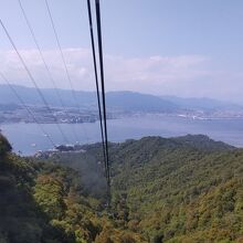 宮島ロープウェイから眺める宮島の原始林