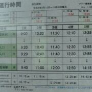 湯野上温泉駅から大内宿までの乗り合いバスが１日６便出ています。