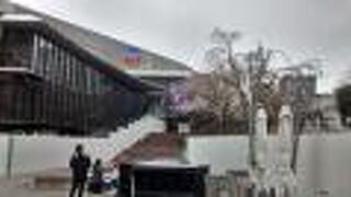 桜の花が残っていて、とてもきれいでした。