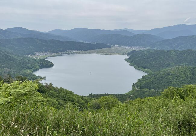 賤ケ岳山頂から全景を見た