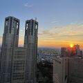 ラウンジからの夕陽がきれい
