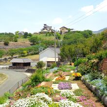 花の館ガーデンと草枕温泉の風景