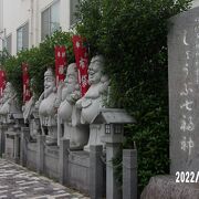 堀切天祖神社の入り口の脇にあります。