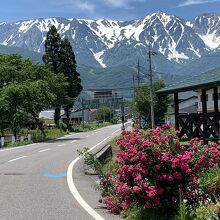 公園と駅の間